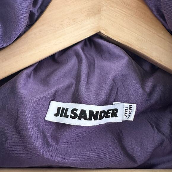 Jil Sander Asymmetrical Zipper Puff Mid Length Coat Jacket Size 38 Lavender - Picture 9 of 9